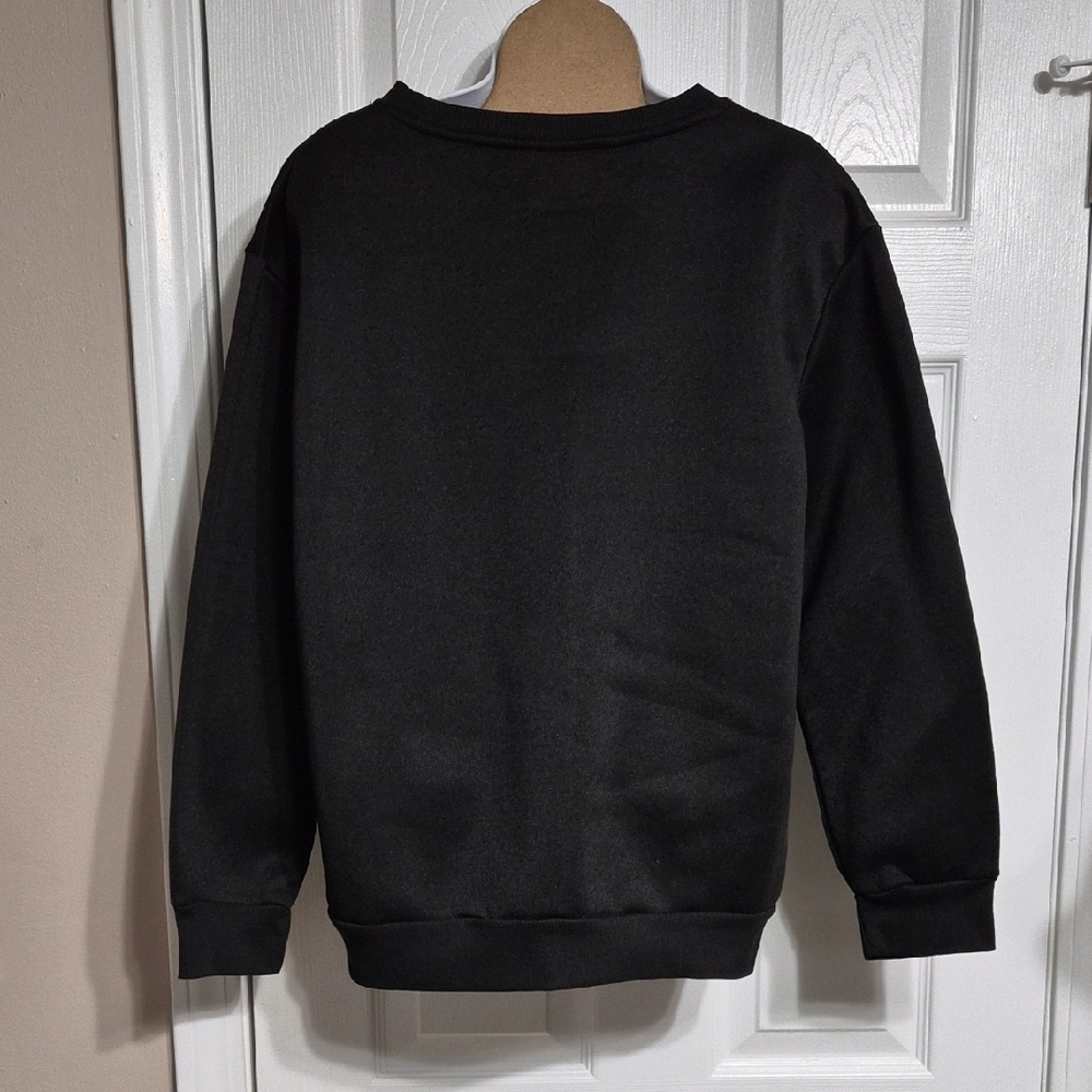 Black Scripture Sweatshirt with Floral Graphic Size Small NWOT - Picture 6 of 8